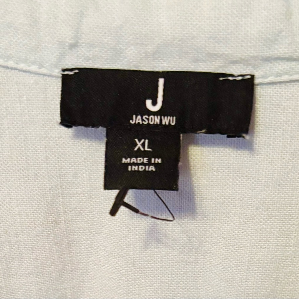 ‼️SALE‼️Jason Wu Button Up Womens XL Light Blue Ombré Linen Blend Beach”Shacket”
